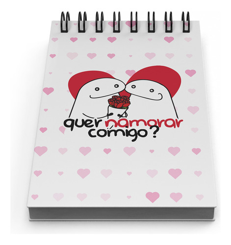Bloco De Notas 10x15cm - Amor - Flork - Quer Namorar Comigo
