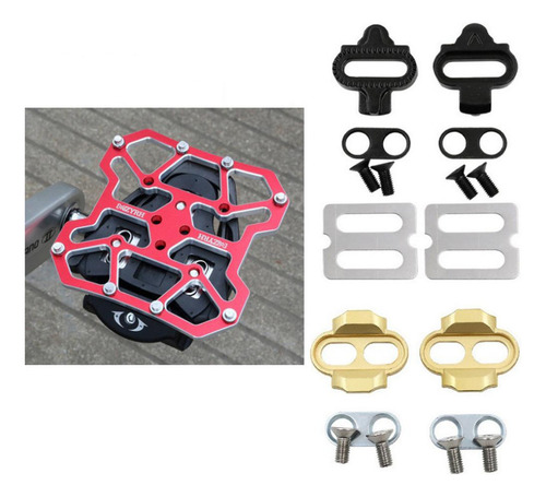 3 Tacos De Latón Bike Spd Tacos De 2 Tornillos Para Pedales