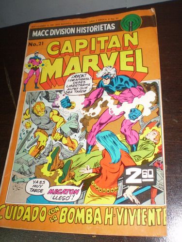 Comic Capitan Marvel Nº 21 Macc Division Historieta 