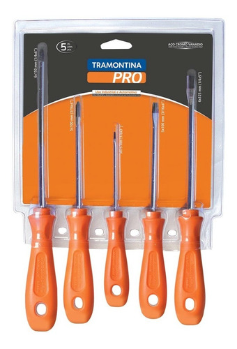 Jogo De Chave De Fenda E Philips Tramontina 5 Peças 44130505 44130505