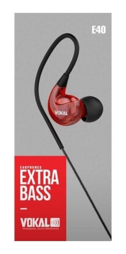 Imagem 1 de 1 de Fone Vokal E-40 Vermelho