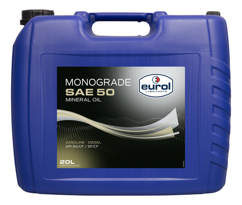 Aceite Mineral Monogrado Eurol Monograde 50, Paila 20l