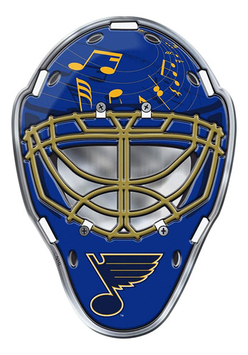 Emblema Nhl St. Louis Blues Mask, Amarillo