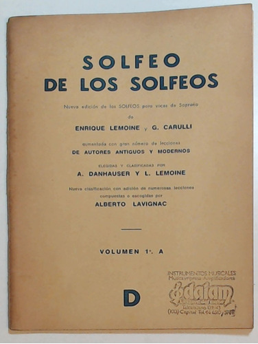 Solfeo De Los Solfeos  - Lemoine, Carulli Y Otros