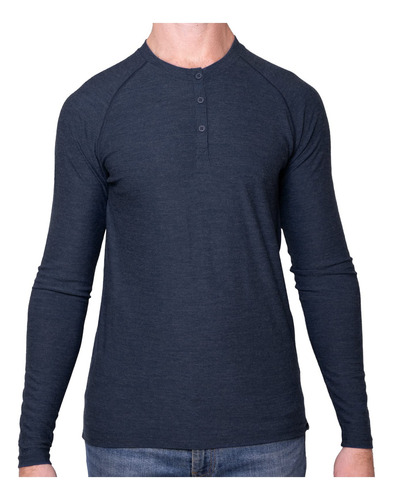 Meriwool Capa Base Henley De Manga Larga Para Hombre, Lana .