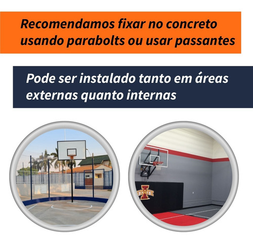 Aro Cesta de Basquete Tamanho Profissional com Bola Oficial e Bomba TriboShop