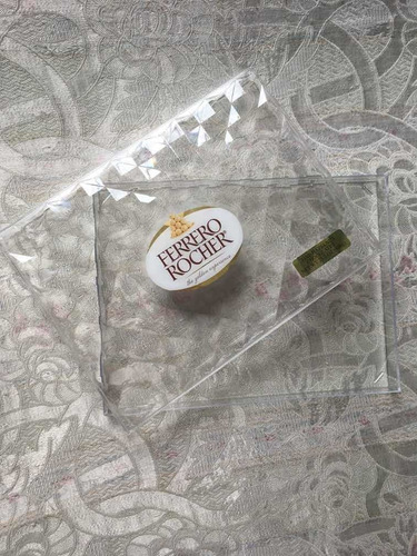 Caja Plástica Ferrero Rocher Acrílico. Multiuso Transparente