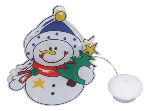 Colgante Led Con Forma De Muñeco De Nieve Navideño Para Vent