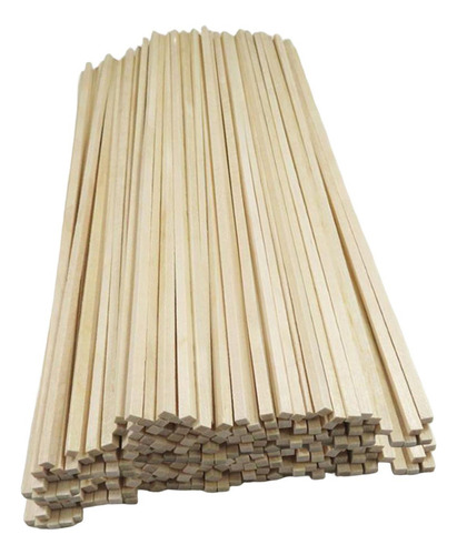 50x Palos Cuadrados Sin Terminar, Palitos De 400x3x3mm Y