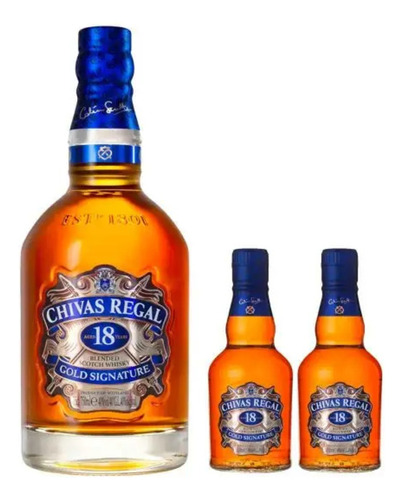 Whisky Chivas Regal 18 Años 750 Ml + 2 Mini De 200 Ml