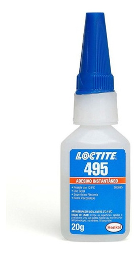 Adhesivo instantáneo Cianoacrilato de etilo 495 20 g Loctite 495 Liquid Loctite 495 20 g