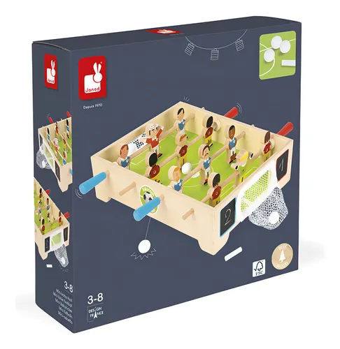 Juego de acción - Janod - Minifutbolín de madera - Mapeado