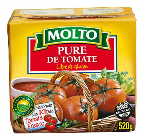 Pure Tomate Molto 520 Grs X 3 Unidades