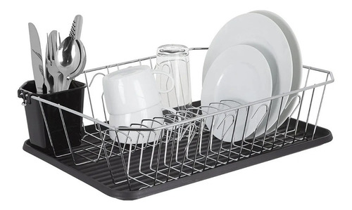 Secaplatos Con Accesorios Seca Plato Metal Plastico Cubierto