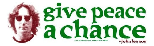 Give Peace A Chance - John Lennon - Adhesivo Para Parachoque