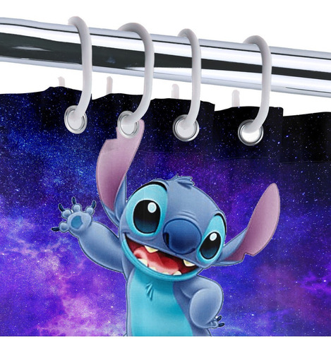 Aplicable A Juego De Cortinas De Ducha Anime Stitch,