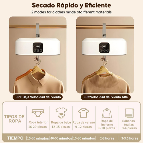 Weagp Secadora De Ropa Portátil Mini Secadora De Ropa