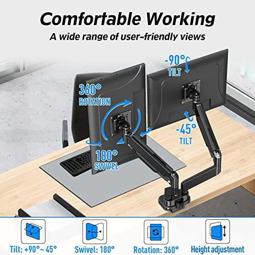 Soporte Monitor Dual, Compatible Pantallas De 13'' 39''...
