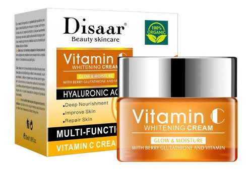 Creme clareador de ácido hialurônico com vitamina C Disaar 50 ml tipo de pele mista