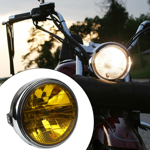 Faro De Motocicleta Faro De Motocicleta Redondo Compatible