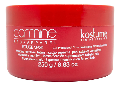 Kostume Carmine Red Mascara Nutritiva Intensificadora 3c