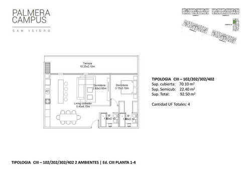 Venta Palmera Campus 4 Amb. Desarrollo San Isidro
