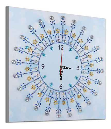 Reloj De Pared O Clock Kits Con Pintura De Diamantes En 5 Di