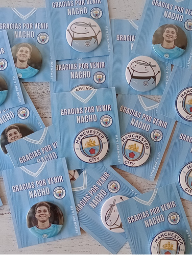 30 Pines Souvenirs Manchester City 3,80 Cm + Tarjeta 