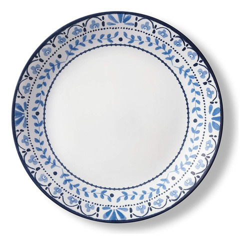 Set De Vajilla Corelle, Portofino, Blanco, Azul, 18 Pcs