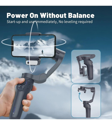 Estabilizador Celular Gimbal 3 Ejes L7cpro Con Ia Y Luz Negro