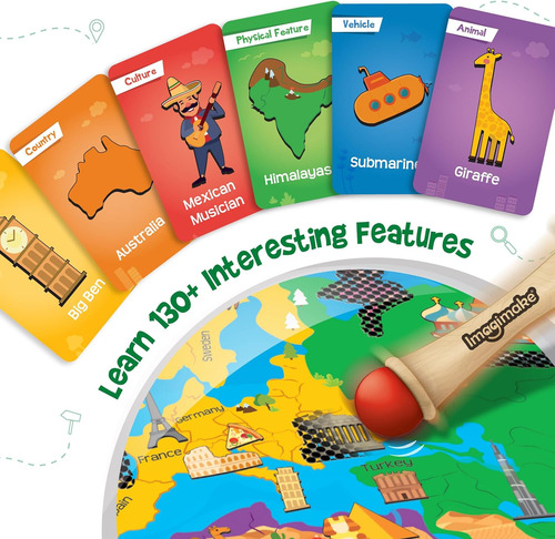 Imagimake Mapology Hidden Quest World Map - Juego De Mesa |