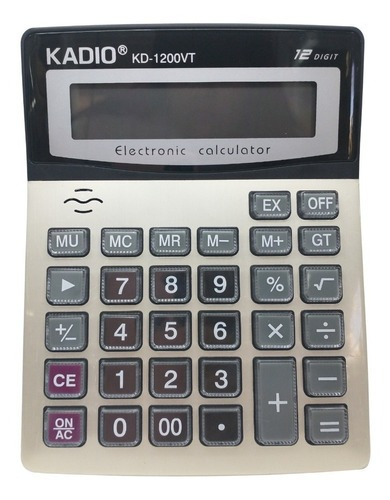 Calculadora Cover 12 Dígitos Electrónica Comercial Escolar 