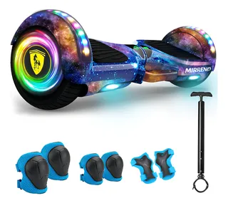 Patinete electrico Mirrend T1 hoverboard con bluetooth 7 para niño color azul violeta