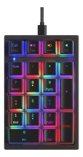 Teclado Numérico Mecánico Con Cable Iblancod K10 De 21 Tecla