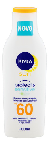 Protetor Solar Sun Protect & Sensitive Fps 60 Nivea 200ml