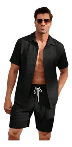 Conjunto De Camisa Para Hombre Casual Vacaciones Playa Moda