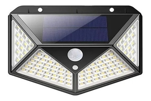Imagen 1 de 6 de Lampara Exterior Foco Solar 100 Led Sensor De Movimiento