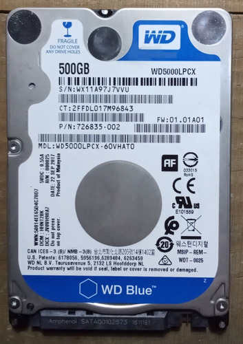 Disco Duro 500gb Slim Western Digital Slim Excelente Estado