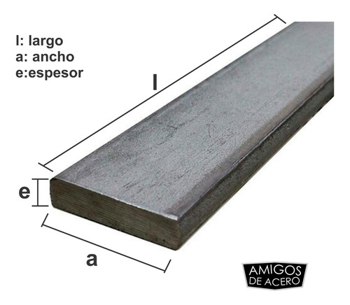 Planchuela De Hierro 7/8 X 1/8 (22,2x3,2mm) Barra 6 Mts - Ha