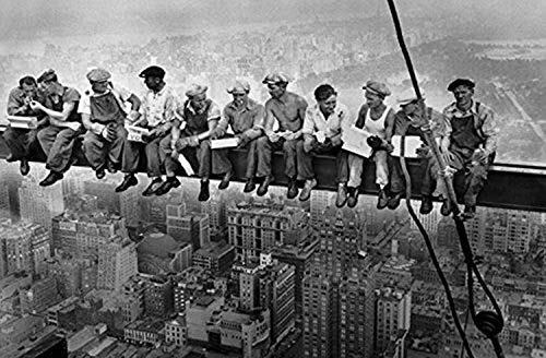 Buyartforless Men Atop A Skyscraper Steel Beam Lunchtime Ato