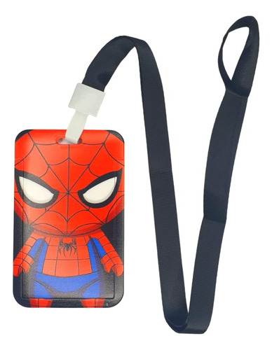 Porta Credencial + Lanyard Spiderman 