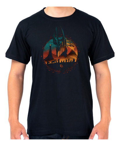 Remera El Señor De Los Anillos Sauron  142 Dtg Minos