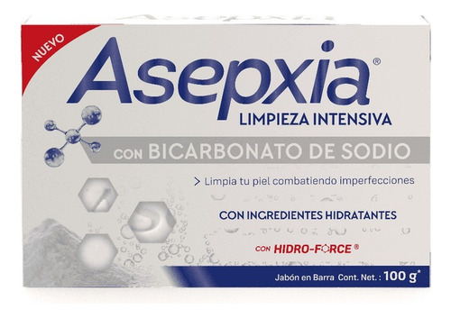 Asepxia Jabon En Barra Bicarbonato 100gr