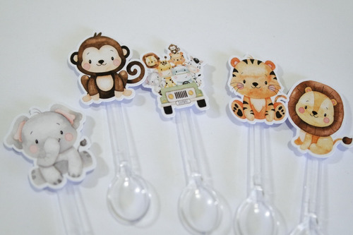 Imagem 2 de 3 de Safari Baby 50 Colher Colherzinha Para Copinho