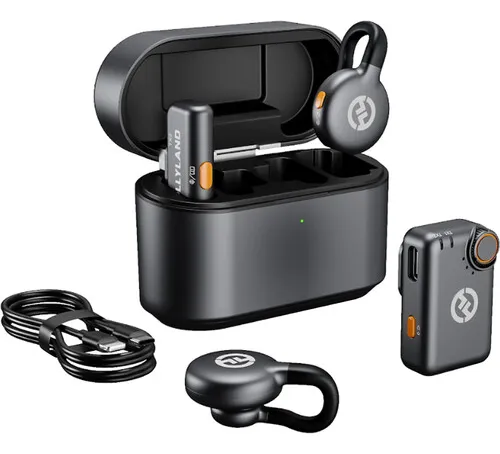 Microfone De Lapela Hollyland Lark M2s Duo Combo Cor Preto