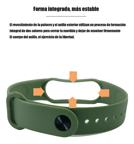 Pulsera Inteligente Deportiva M5 Fitness Negro Milanese Verde Negro