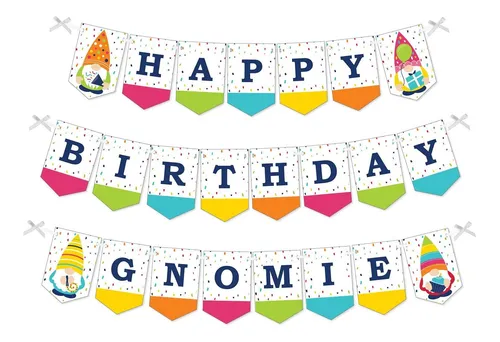 comprar Big Dot Of Happiness Gnomo Cumpleaño  Feliz Fiesta