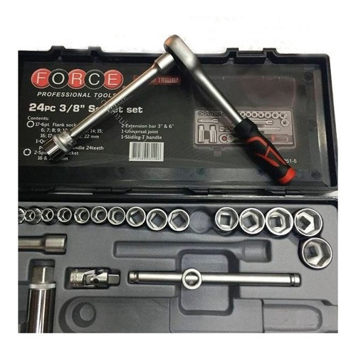 Juego De Dados 3/8 De 6 - 22mm 24pzas. Force 3251-5