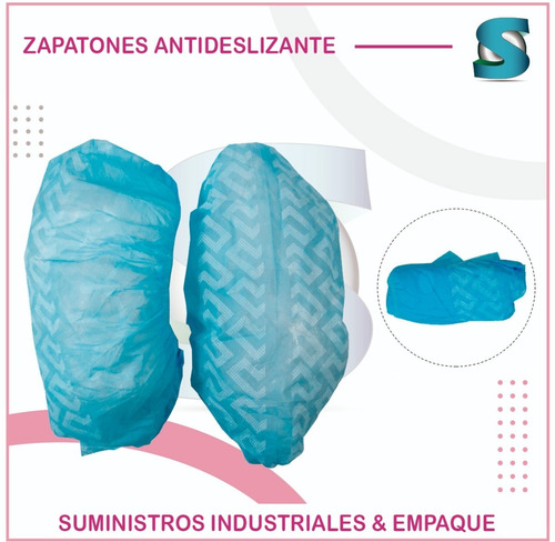 Imagen 3 de 5 de Zapatón Antideslizante Quirúrgico Descartables X100 Unidades