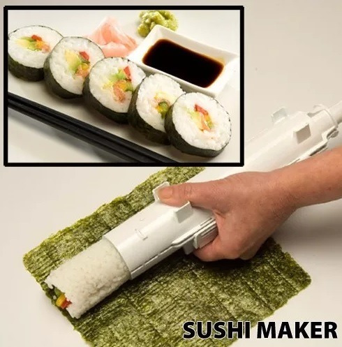 Imagen 5 de 7 de Maquina Para Preparar Sushi + 6 Pinza Palitos Diseño Local